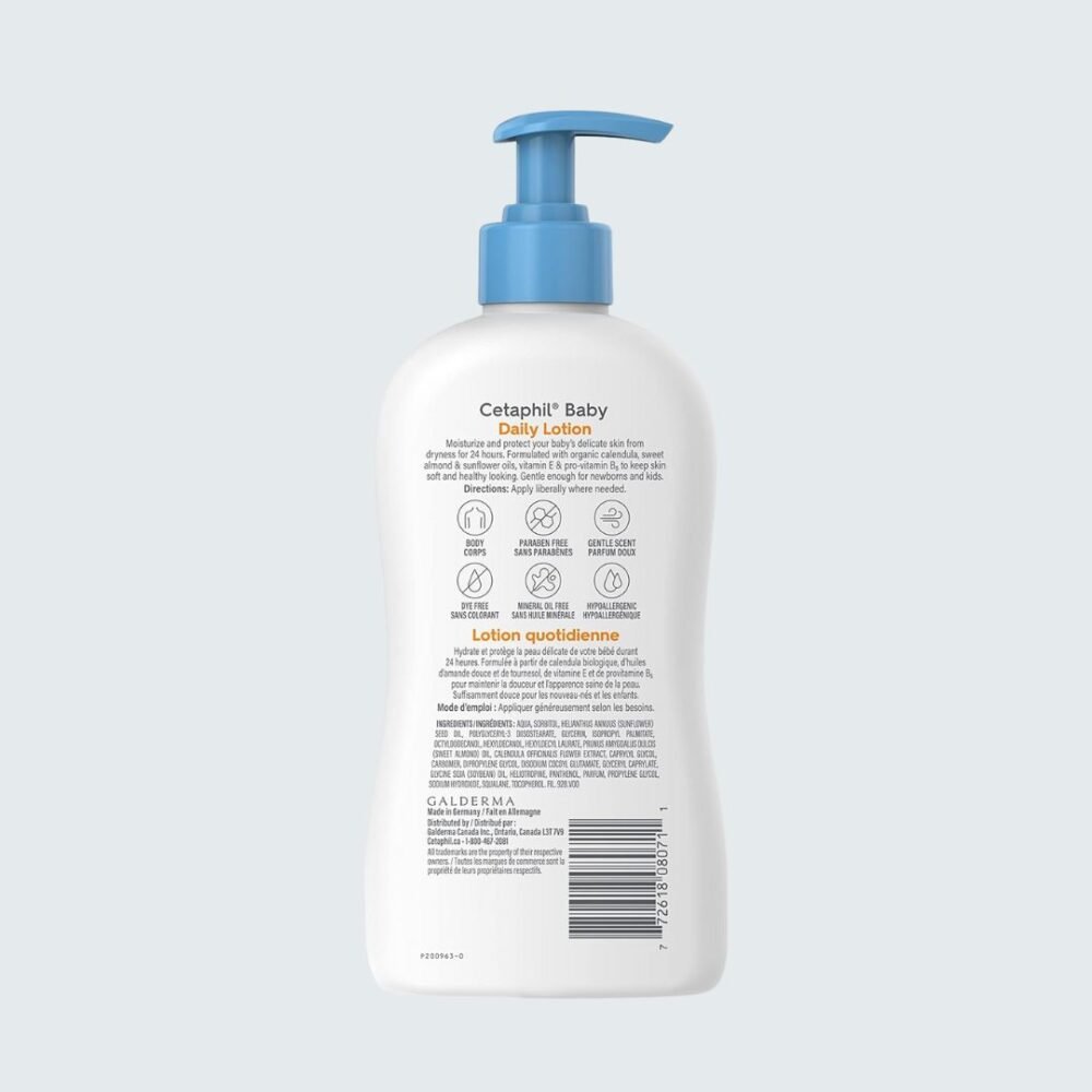 ⁦سيتافيل لوشن يومي للأطفال بالآذريون – 400 مل|CETAPHIL BABY DAILY LOTION CALENDULA 400ML⁩ - الصورة ⁦2⁩