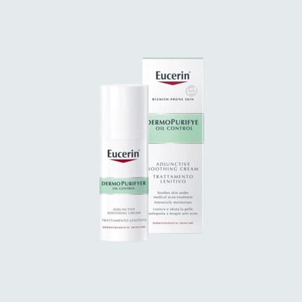 يوسيرين ديرمو بيوريفاير كريم مُلطف للبشرة الدهنية المعرضة للشوائب – 50مل / Eucerin DermoPurifyer Oil Control Adjunctive Soothing Cream – 50ml